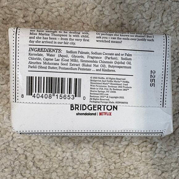 NIB Beekman Bridgerton Lady Whistledown's Scented Goat Milk Bar Soap - Picture 2 of 4